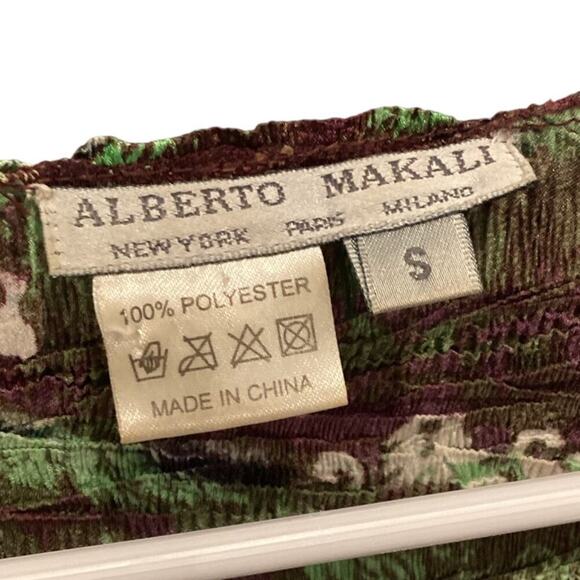 Alberto Makali Women Stretchy Top Size Small Brown Asian Y2K Beaded Forest Fairy - Picture 2 of 9